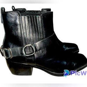 SAM EDELMAN Bellamie Moto Boot, Black, Women's 10